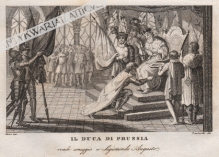 [rycina, 1831] Il duca di Prussia rende omaggio a Sigismondo Augusto [Hołd Pruski]