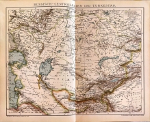[mapa, 1895] Russisch-Centralasien und Turkestan [rosyjska Azja Centralna, Turkiestan]