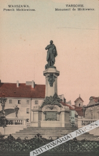 [pocztówka, ok. 1910 r.] Warszawa. Pomnik Mickiewicza