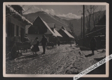 [pocztówka, 1937] Tatry. Stare Zakopane, scena uliczna