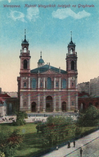 [pocztówka, ok. 1920 r.] Warszawa. Kościół Wszystkich Świętych na Grzybowie