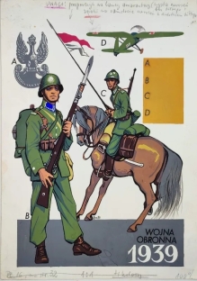 [rysunek, 1981] Żołnierz polski - Wojna obronna 1939
