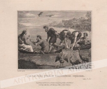 [rycina, ok. 1860] Concluserunt piscium multitudinem copiosam. [cudowny połów ryb]
