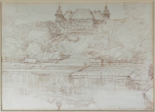 [rysunek, 1990] Warszawa Zamek Ujazdowski