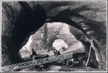 [rycina, ok. 1840] Caves at Landram Bay (Devonshire)