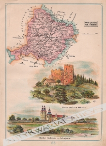 [mapa, 1907] Powiat Jędrzejowski Gub. Kieleckiej