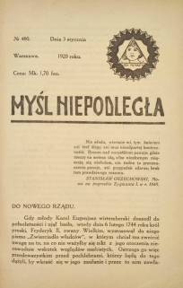 Myśl Niepodległa, rok 1920 (nr 480-532) [współoprawne]