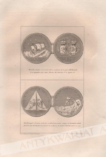 [rycina, ok. 1835] Medaille frappee a l'occasion de la conclusion de la paix d'Alt Ranstadt le 24 Septembre 1706, entre Charles XII, Stanislas 1er et August II