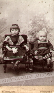 [fotografia, ok. 1880] [Dwoje dzieci]