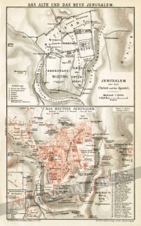[plan miasta, 1902] Das Alte und das Neue Jerusalem [Starożytna i nowożytna Jerozolima]