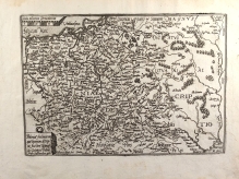 [mapa, Polska, Ukraina, Białoruś i Litwa, ok. 1592] Poloniae finitimarum que locorum descriptio Auctore Wenceslao Godreccio Polono Johann bussemecher exe.