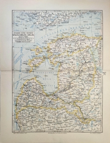 [mapa, ok. 1896] Russische Ostsee-Provinzen. Esthland, Livland und Kurland [Estonia, Łotwa i Kurlandia]