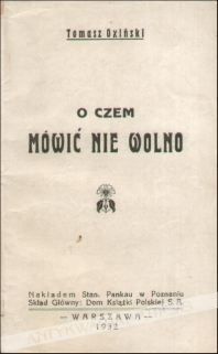 O czem mówić nie wolno