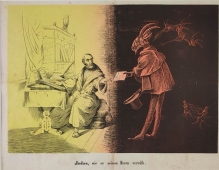 [rycina, ok. 1840-50] Judas wie er semen Herrn verrath  [Judasz – zdradzający swego Pana]