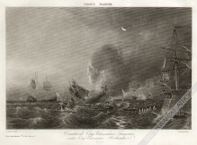 [rycina, ok. 1848] Combat de Cing Vaisseaux Francais, contre Cing Vaisseaux Hollandais (1703.)