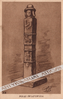 [pocztówka, lata 1920-te] Posąg Światowida