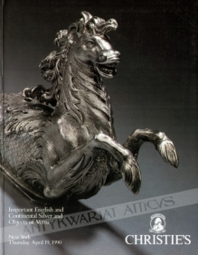 [katalog aukcyjny] Important English and Continental silver and objects of vertu. new York, Thursday, April 19, 1990 at 12: 30 p.m. immadiatly following the sale of Important Russian Works of art   (lots 1-50) and at 2: 00 p.m. precisely (lots 51 - 368)