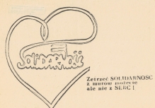 [ulotka, lata 80-te] Zetrzeć Solidarność z murów możeci ale nie z serc!
