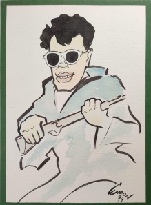 [portret satyryczny] Zbigniew Cybulski w "Popiele i Diamencie"