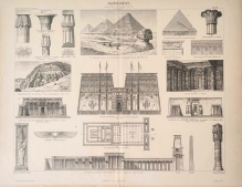 [rycina, 1877] Architektur: Baukunst Aegyptischer Stil [architektura egipska]