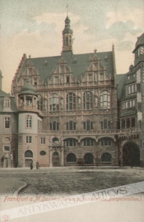 [pocztówka, ok. 1900 r.] Frankfurt a M. Das neue Rathaus (Festaalbau, Burgersaalbau)