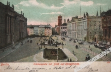 [pocztówka, ok. 1905] Berlin. Schlossplatz mit Blick auf Konigstrasse
