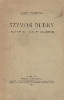 Szymon Budny jako krytyk tekstów biblijnych