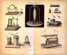 [rycina, 1878] Induktionsapparate. [aparat indukcyjny]