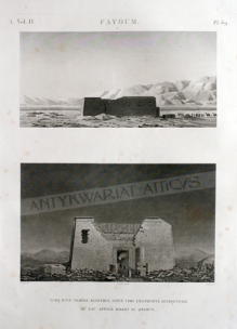 [rycina, 1822] Fayoum. Vues d'un Temple Egyptien, Situe Vers L'Extremite Occidentale du lac Appele Birket el Qeroun