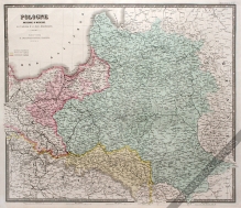 [mapa, mapa Polski, 1863] Pologne Ancienne & Moderne