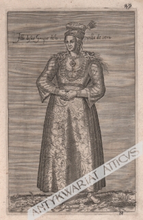 [miedzioryt, ok. 1650] Fille destat Greque de la ville de Pera [młoda Greczynka z miasta Pera]