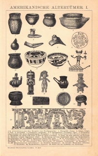 [ryciny, 1894] Amerikanische Altertumer I-II [starożytne zabytki kultury prekolumbijskiej]