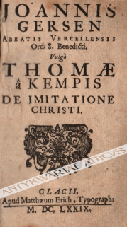 De imitatione ChristiPrincipia et documenta vitae christianaeRegula S.P. Benedicti [współoprawne]