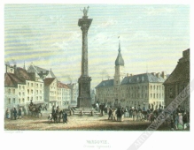 [rycina, ok. 1850] Varsovie (Colonne Sigismond)  [Kolumna Zygmunta III Wazy]