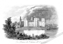 [rycina, ok. 1839]  Les Ruines du Chateau de Drzewica.  [ruiny zamku w Drzewicy]