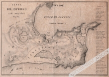 [mapa, 1839] Carta del Inferno e dei campi elisei. [zatoka Pozzuoli, okolice Neapolu]