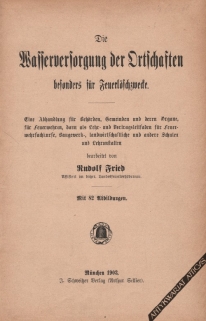 Wasserversorgung der Ortschaften besonders für Feuerlöschzwecke  [straż pożarna]