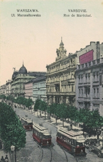[pocztówka, ok. 1910]  Warszawa. Ul. Marszałkowska Varsovie. Rue de Marechal