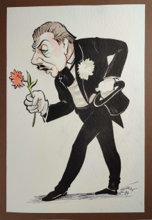 [portret satyryczny] Mariusz Dmochowski jako Wokulski w "Lalce"