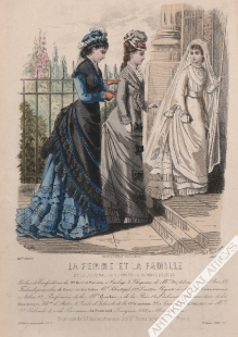 [rycina, 1878] La Femme et la famille et le Journal des jeunes [moda kobieca]