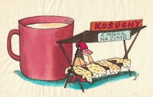 [rysunek, 1980]  Kożuchy z mleka na zimę