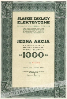 [akcja, 1939]  Śląskie Zakłady Elektryczne