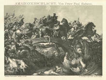[rycina, 1895] Amazonenschlacht. Von Peter Paul Rubens. [bitwa Greków z Amazonkami wg Rubensa]