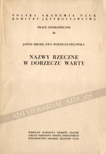 Nazwy rzeczne w dorzeczu Warty [dedykacja autorki]