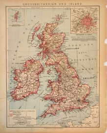 [mapa, ok. 1900] Grossbritannien und Irland  [Wielka Brytania i Irlandia, Great Britain and Ireland]