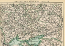 [mapa, 1895] Sudrussland, Krim und Taurien [Rosja Południowa, Krym i Wołyń, [Ukraina]]