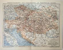 [mapa kolejowa, Austro-Węgry, 1897] Übersichtskarte  der Eisenbahnen in Österreich-Ungarn