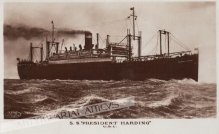 [fotografia na papierze pocztówkowym, ok. 1926] S.S.\"President Harding\" U.S.L.
