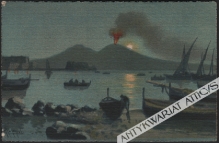 [pocztówka, ok. 1928] Napoli. Porto Sannazzaro [malowana akwarelą]