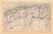 [mapa, Algieria, Tunezja, 1895] Algerien und Tunisia
